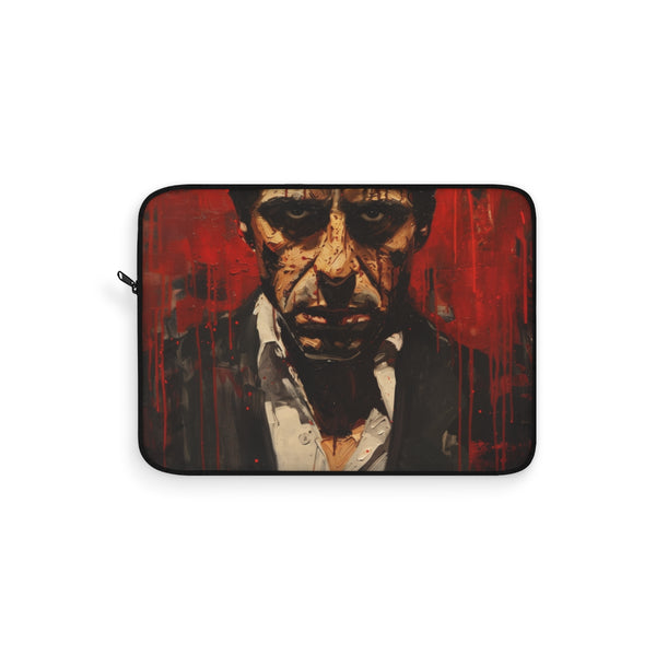 "Scarface Painting Laptop Sleeve: Carry Your Power in Style"