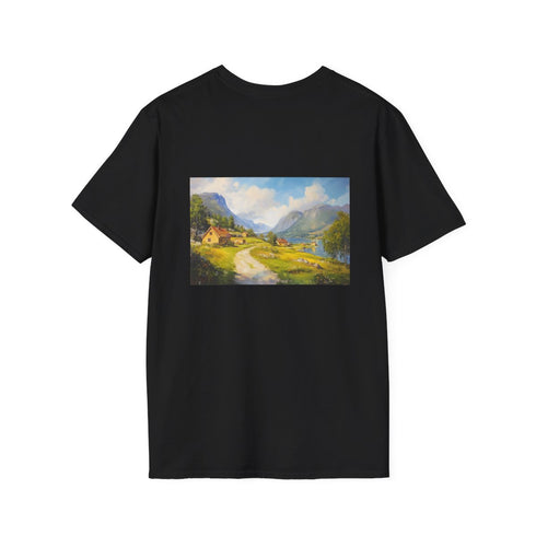 Scenic Norway Countryside Painting Tee
