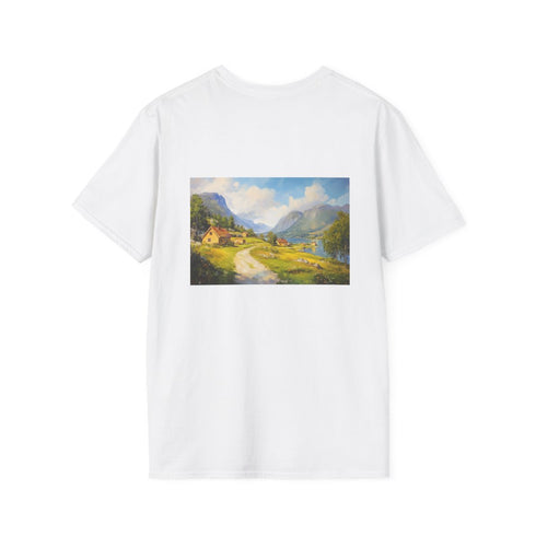 Scenic Norway Countryside Painting Tee