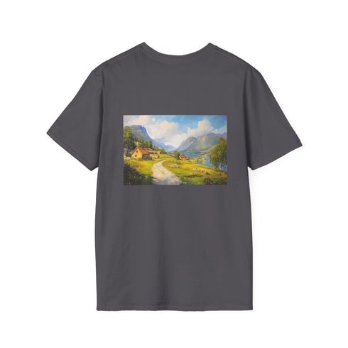 Scenic Norway Countryside Painting Tee