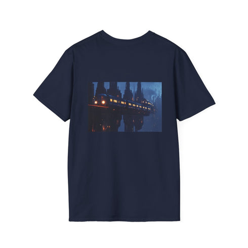 Sci-Fi City Floating Train T-Shirt