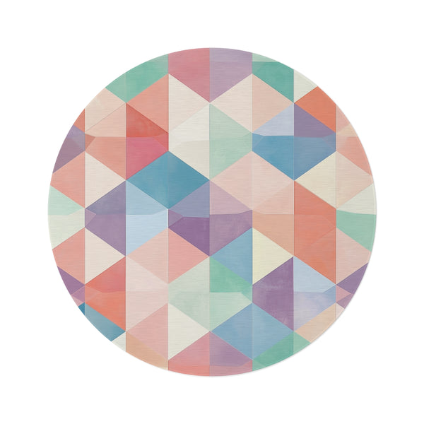 "Seamless Geometric Round Rug"