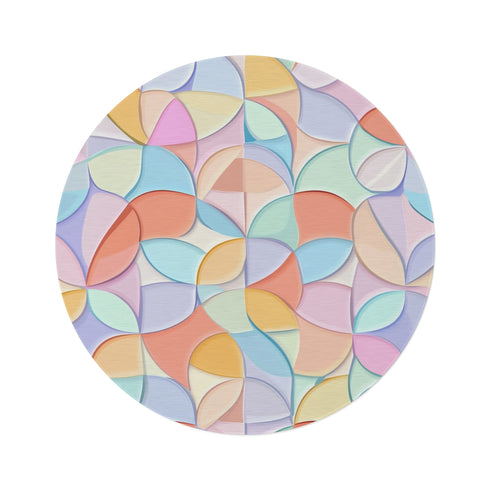 "Seamless Geometrics Round Rug Design"
