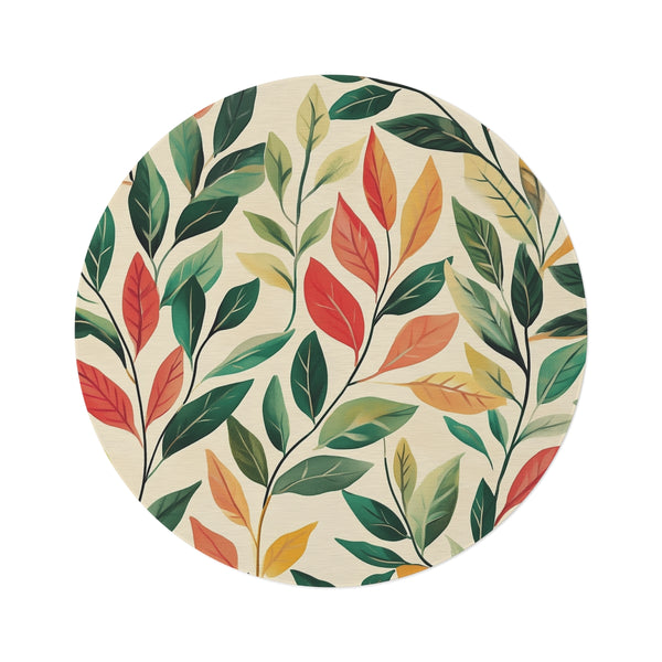 "Seamless Pattern Round Rug: Chic"