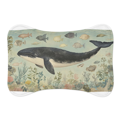 "Seaside Splendor Pet Mat: Vintage Ocean Scene"