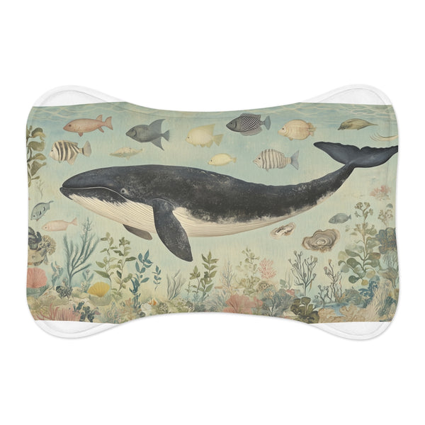 "Seaside Splendor Pet Mat: Vintage Ocean Scene"