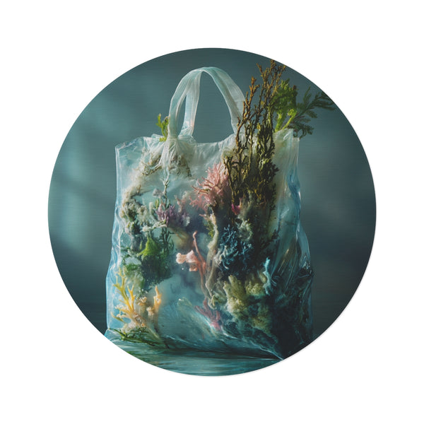 "Seaweed Filled Plastic Bag Rug"