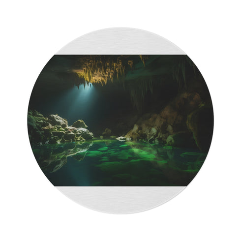 "Secret Cave Glow Round Rug"