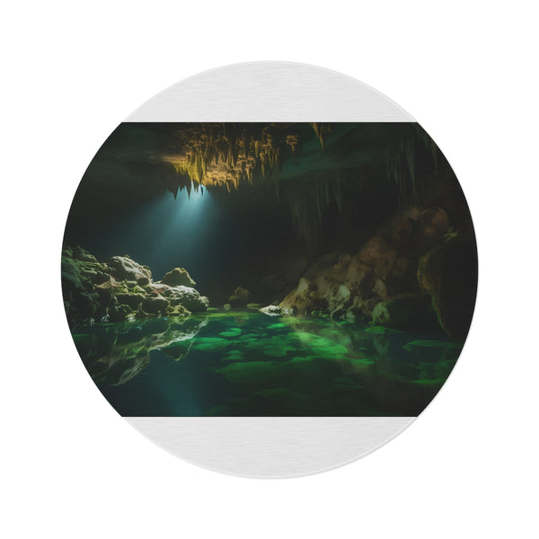 "Secret Cave Glow Round Rug"