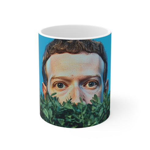 "Secretive Zuckerberg Bush Gazer Mug"