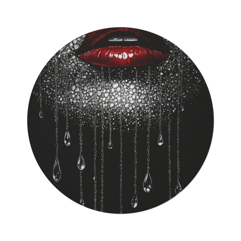 "Seductive Silver & Red Mask"