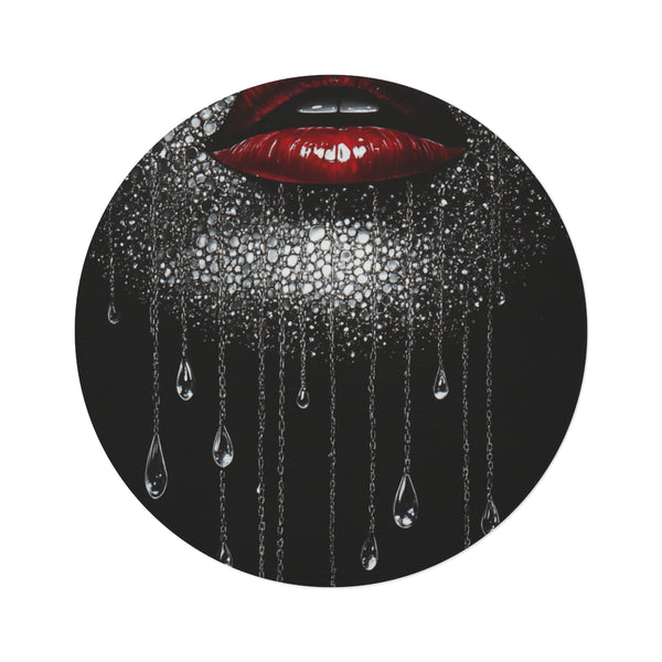 "Seductive Silver & Red Mask"