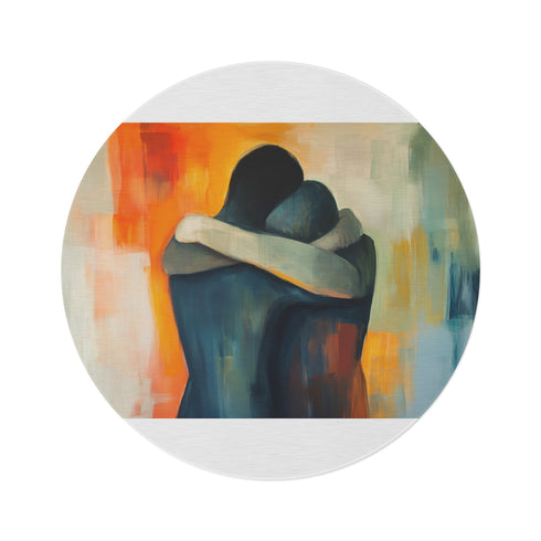 "Self-Love Embrace Round Rug"