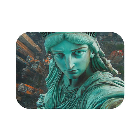 "Selfie Statue Bath Mat"
