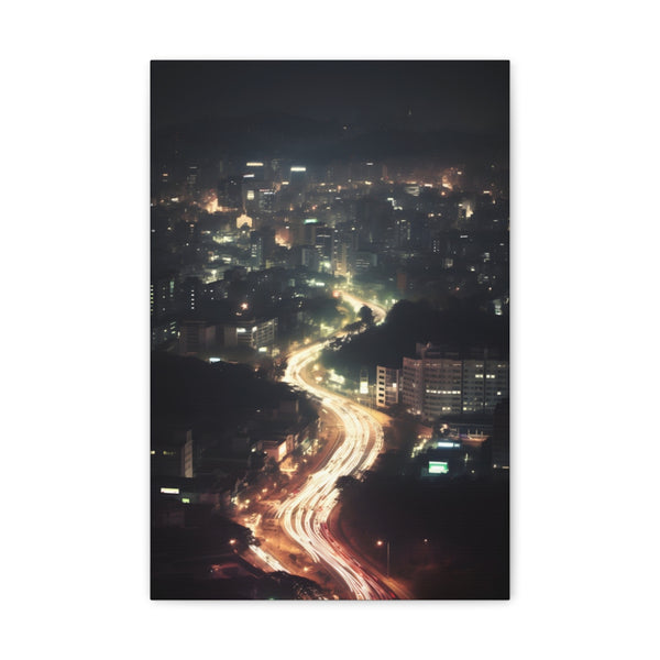 "Seoul's Glowing Nighttime Skyline"