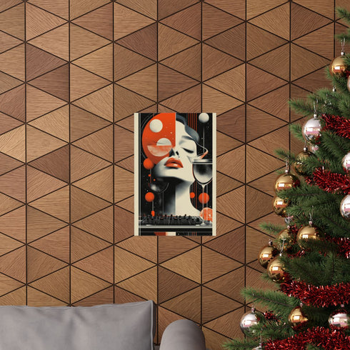 Italian themed 12" x 18" matte paper poster for Serata di Dj, Cene, Cocktail.