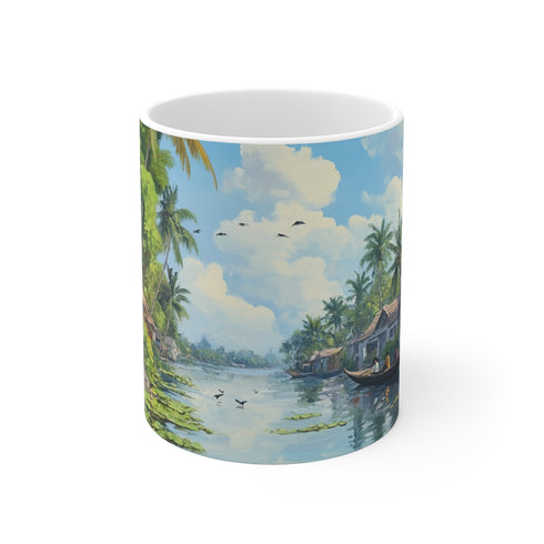 "Serene Backwaters Kerala Coffee Mug"