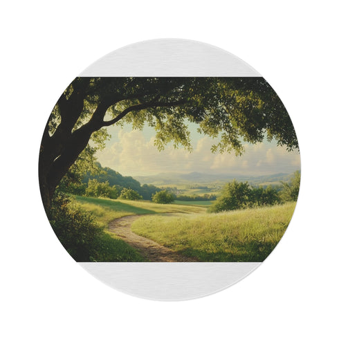 Serene Countryside Round Rug: Transform Your Space