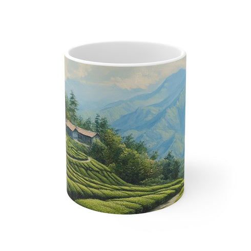 "Serene Darjeeling Mug: Himalayan Bliss"