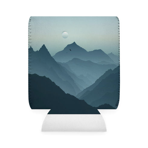 Serene Mountain Vista Can Cooler