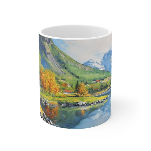 "Serene Norway Countryside Coffee Mug"
