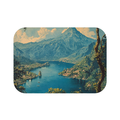 "Serene Skies Lake Bath Mat"