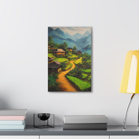 Tranquil Sapa countryside canvas art, perfect for home decor.