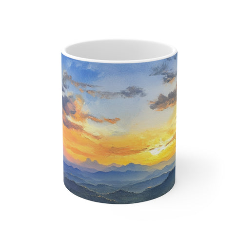 "Serene Sunset Mug Collection"