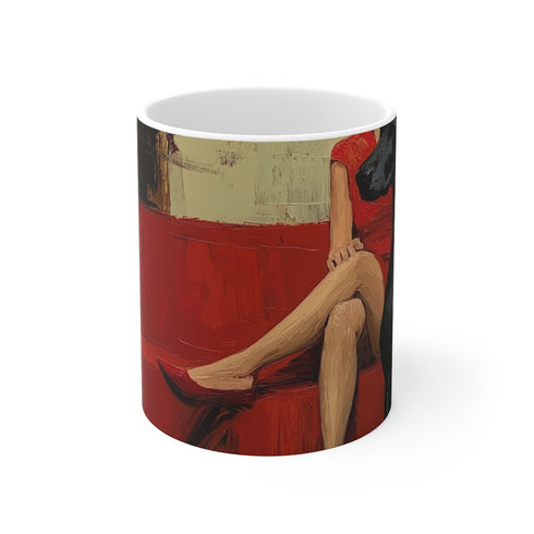 "Serenity Mug - Woman Contemplating"