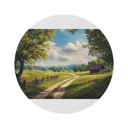 "Serenity Round Rug: Transform Your Space"