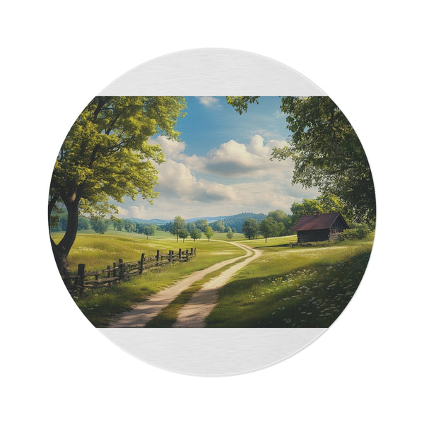 "Serenity Round Rug: Transform Your Space"