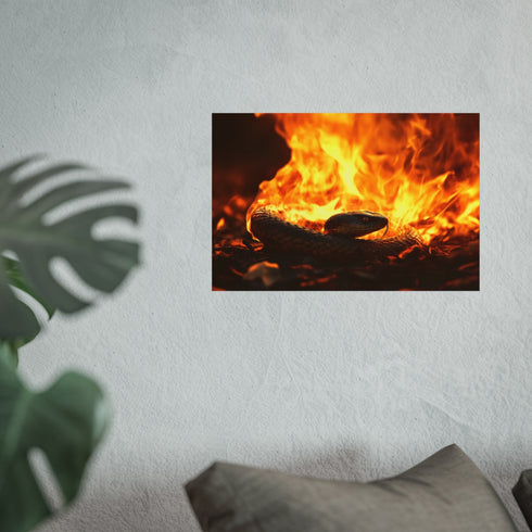 Serpent Coiling Around Burning Sun