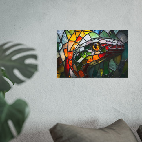 Serpent Stained Glass Shattered Poster.