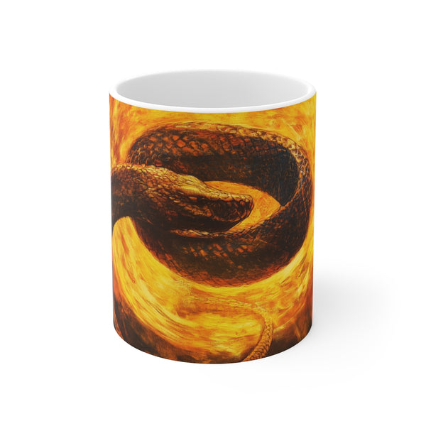 Serpent Sunburst Coiled Coffee Mug