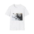 Shadow Creature Rising from Ink Puddle Graphic Unisex Softstyle T-Shirt - Front View