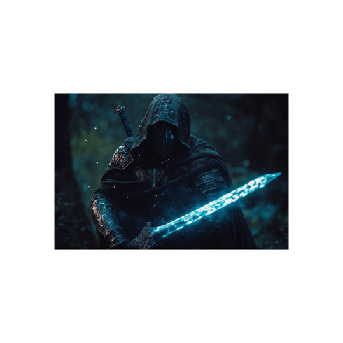 Shadow Knight Glowing Sword Poster.