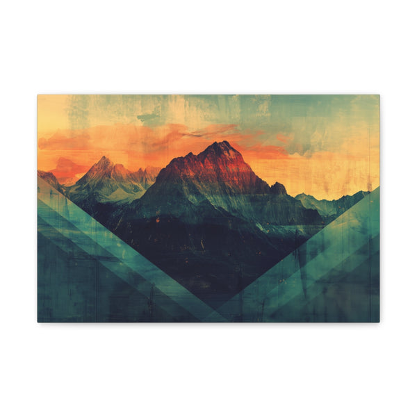 "Shadowed Peaks: Abstract Geometric Wonderland"