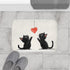 Shailea Two Very Cute Black Cats Luxury Memory Foam Bath Mat - Bathroom Lifestyle View