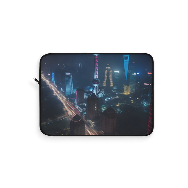 Shanghai Night Glow Laptop Sleeve