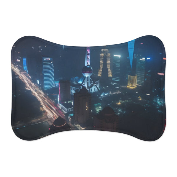 Shanghai Night Lights Pet Mat