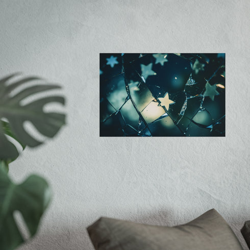 Shattered Mirror Reflecting Stars Art