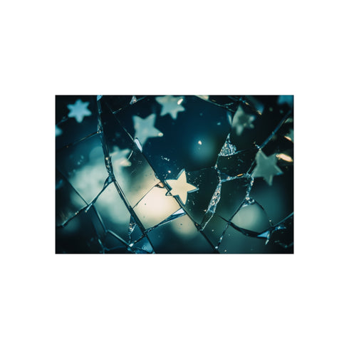 Shattered Mirror Reflecting Stars Art