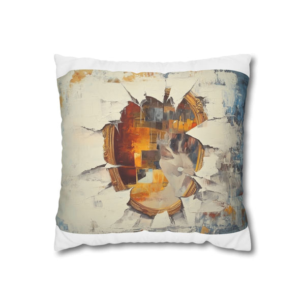 "Shattered Reflections Pillowcase: A Fragmented Symbol"