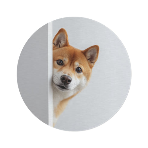 "Shiba Inu Surprise Round Rug"