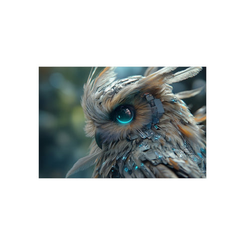 "Shop Digital Cyberpunk Owl Posters"