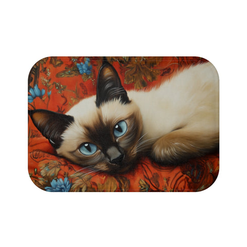 "Siamese Cat Dream Bath Mat"