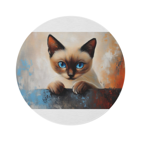 "Siamese Cat Dream Round Rug"