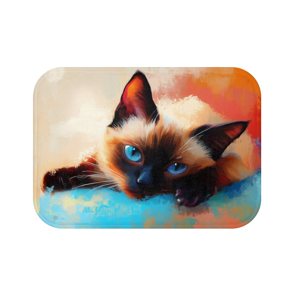 " Siamese Cat Heaven Bath Mat"