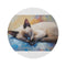 "Siamese Cat Masterpiece Round Rug"