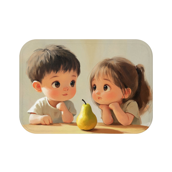 "Siblings in the Tub Mat"